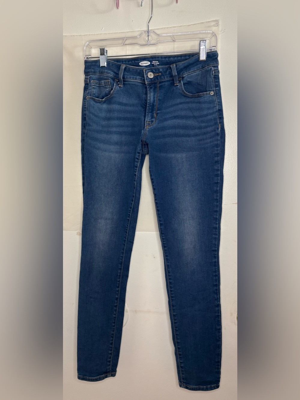 Dark Blue Old Navy Low Rise Rockstar Super Skinny Jeans